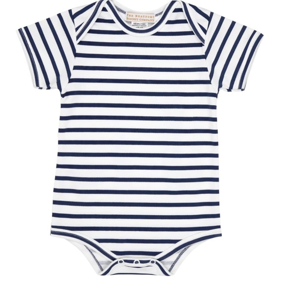 The Beaufort Bonnet Company Other - TBBC Walt Onesie Nantucket Navy Stripe 6/12m NWT
